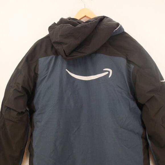 NEW Amazon Prime Driver Men's 2XL Parka Coat Hooded Winter Luly Yang Reflective - Picture 13 of 14